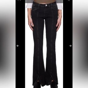 Like New Frame Le Mini Boot split bottom jeans sz 31 - washed black